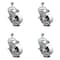 Service Caster 4 Inch Semi Steel Swivel 10mm Threaded Stem Caster Set with Brake SCC SCC-TS20S414-SSS-TLB-M1015-4 - alternate 1